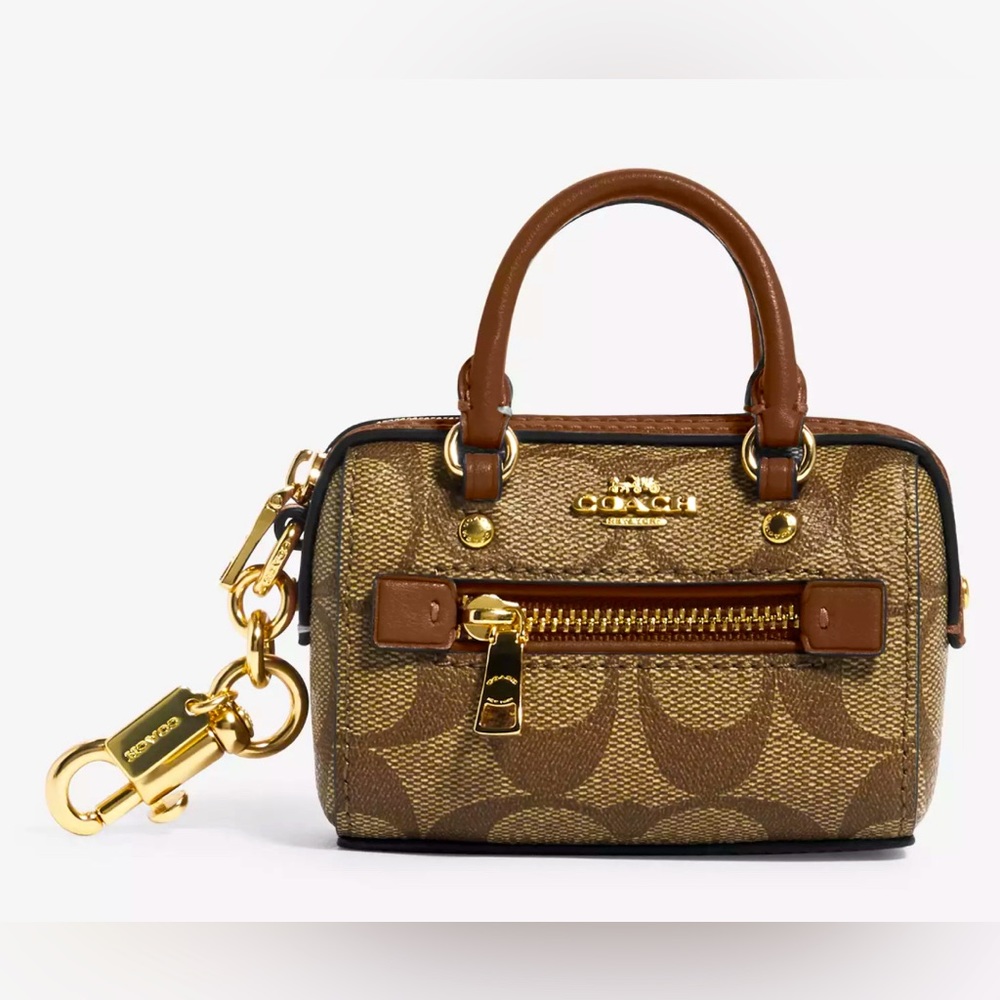 NWT Coach Mini Rowan Satchel Bag in Signature Canvas